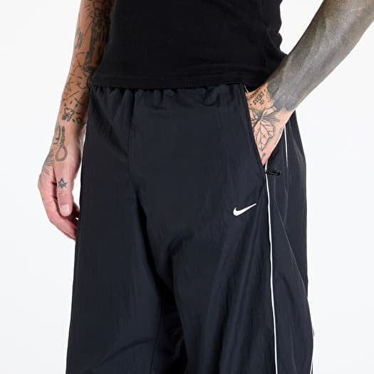 Nylon Track Pants Nike Solo Swoosh Men s Track Pant Black White Footshop
