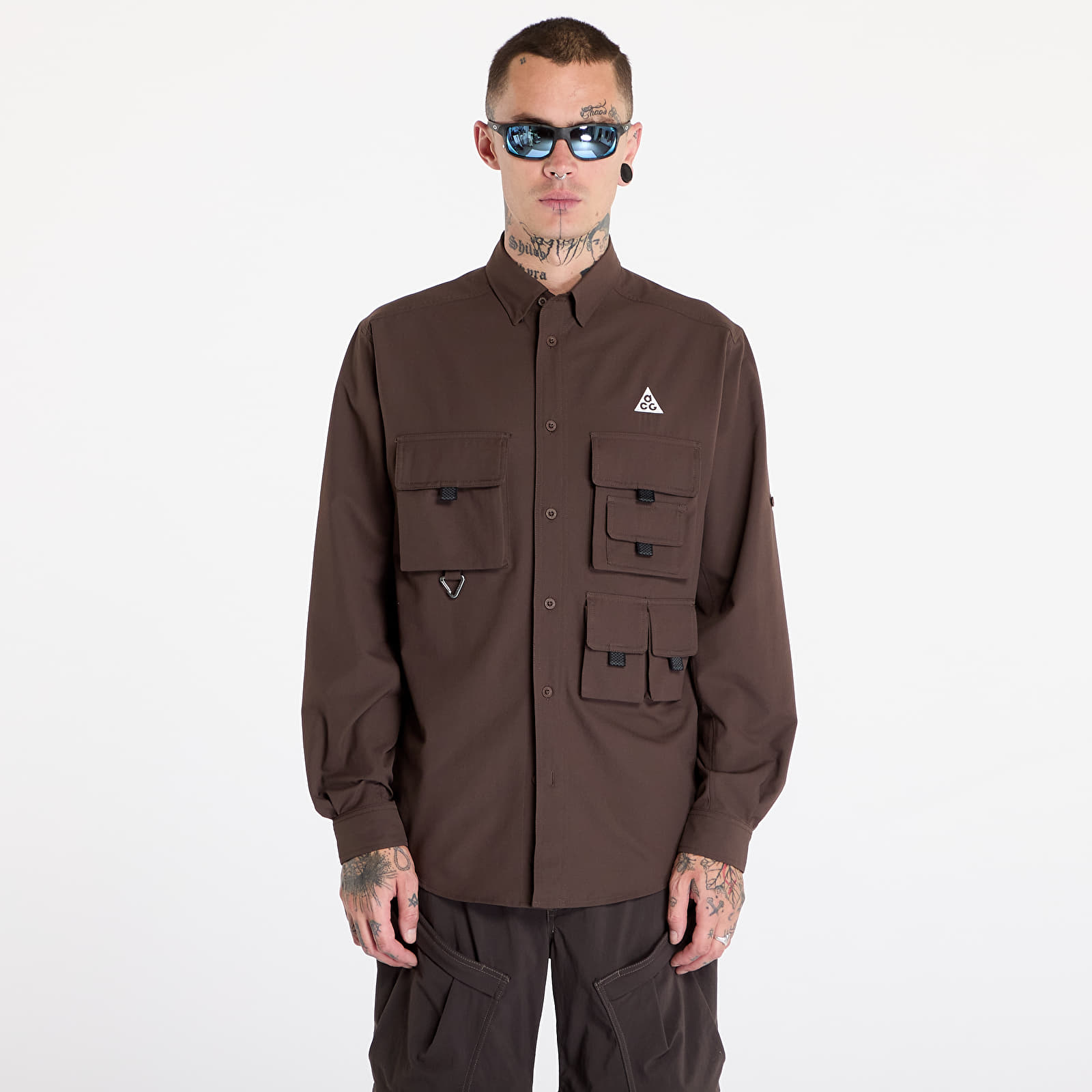 Shirts Nike ACG Dri-FIT UV "Devastation Trail" Men's Top Baroque Brown/ Black/ Summit White