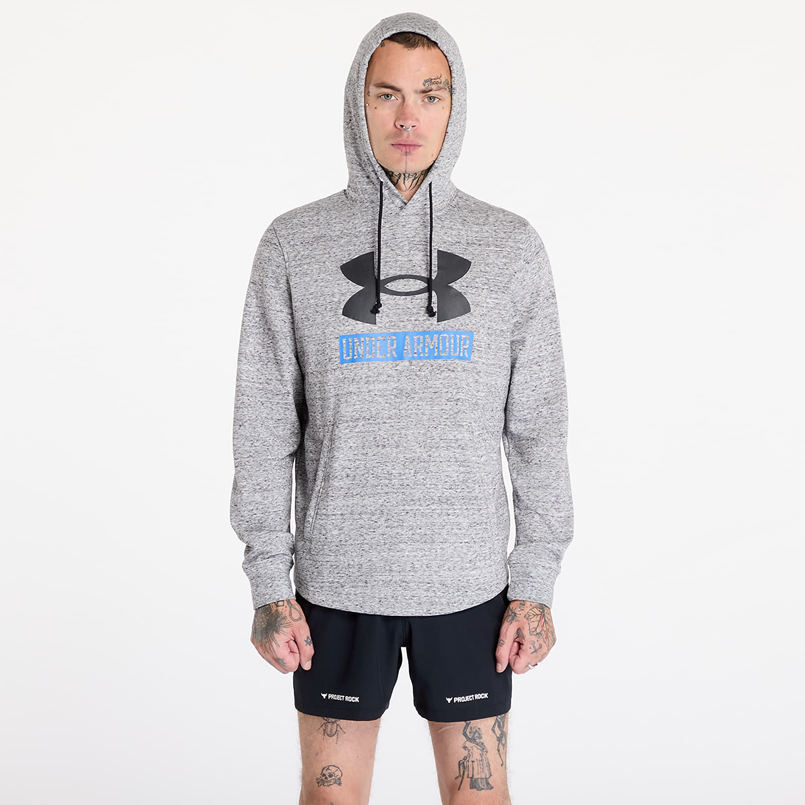 Mikiny Under Armour Rival Terry Logo Hoodie Onyx White/ Black