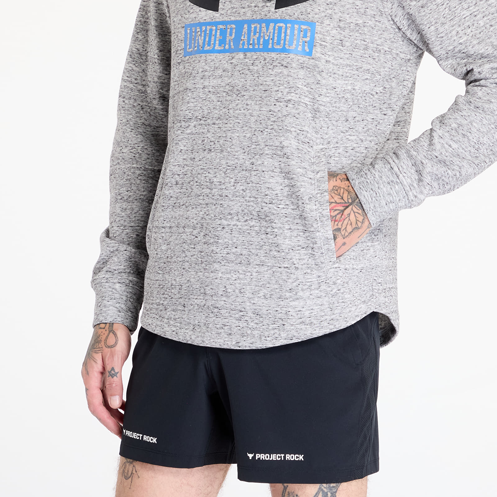 Mikiny Under Armour Rival Terry Logo Hoodie Onyx White/ Black