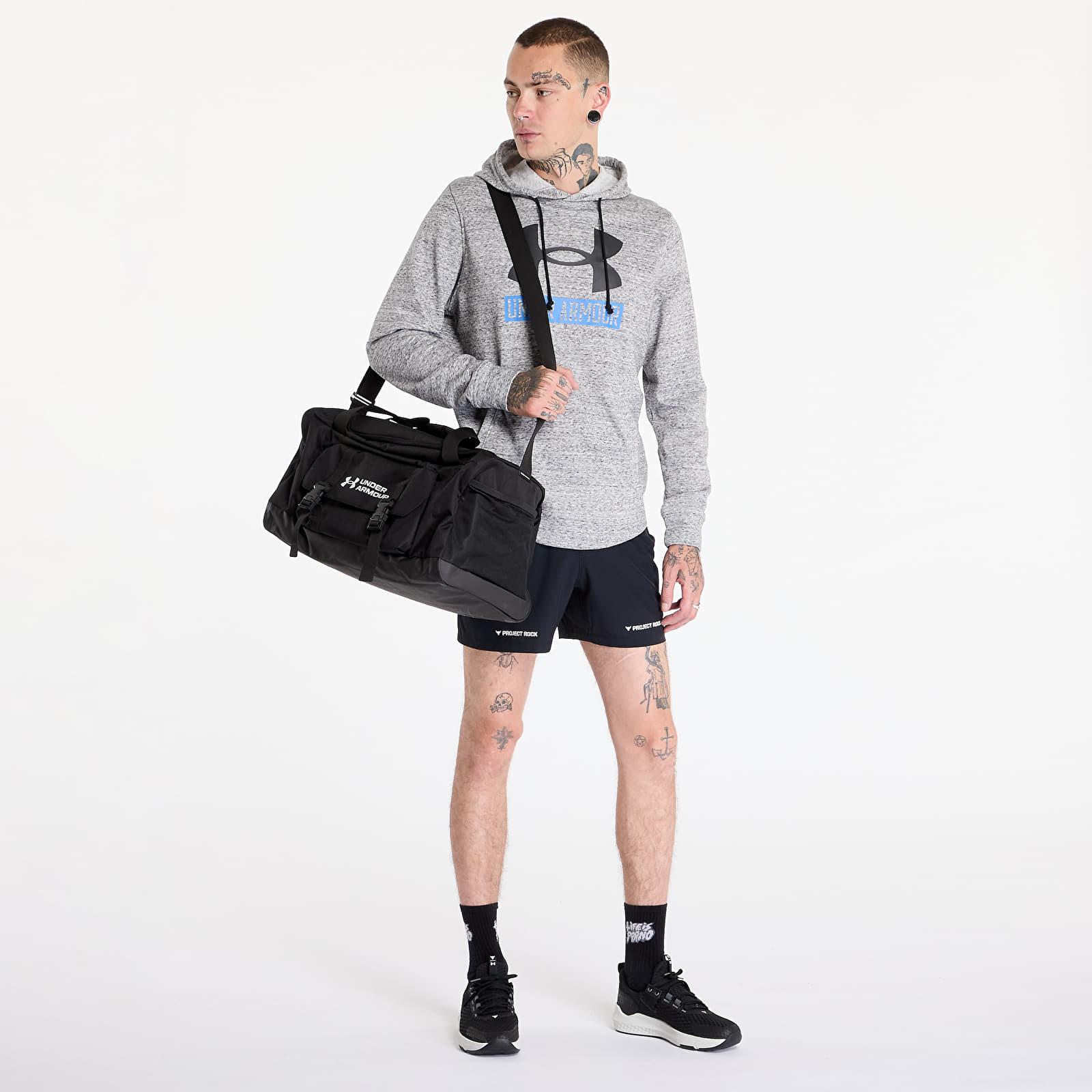 Mikiny Under Armour Rival Terry Logo Hoodie Onyx White/ Black