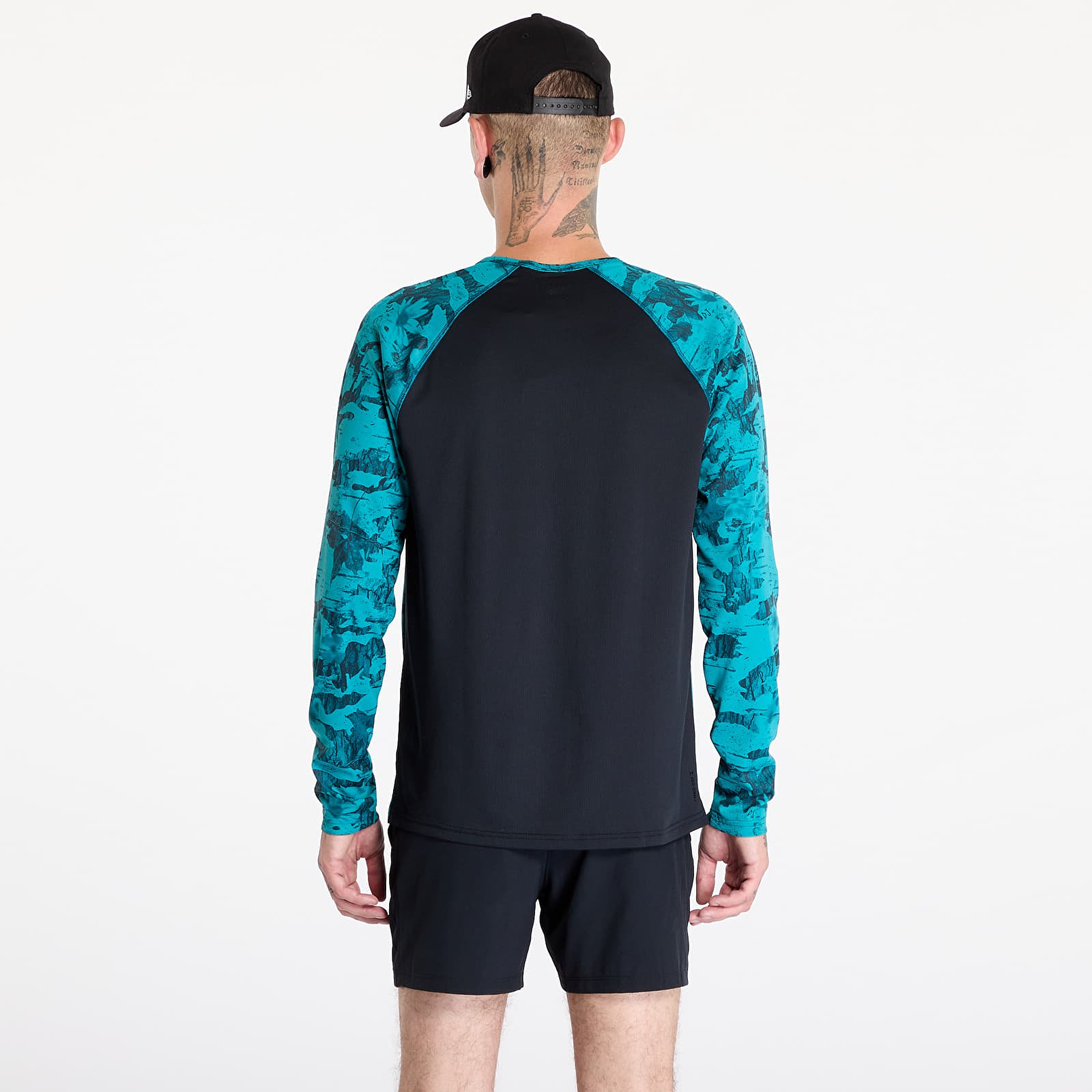Trička Under Armour Project Rock IsoChill LS Hydro Teal/ Black/ High-Vis Yellow