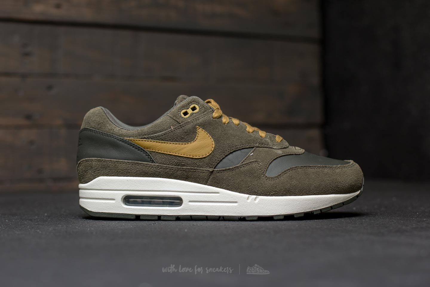 Férfi cipők Nike Air Max 1 Premium Leather Sequoia/ Desert Moss