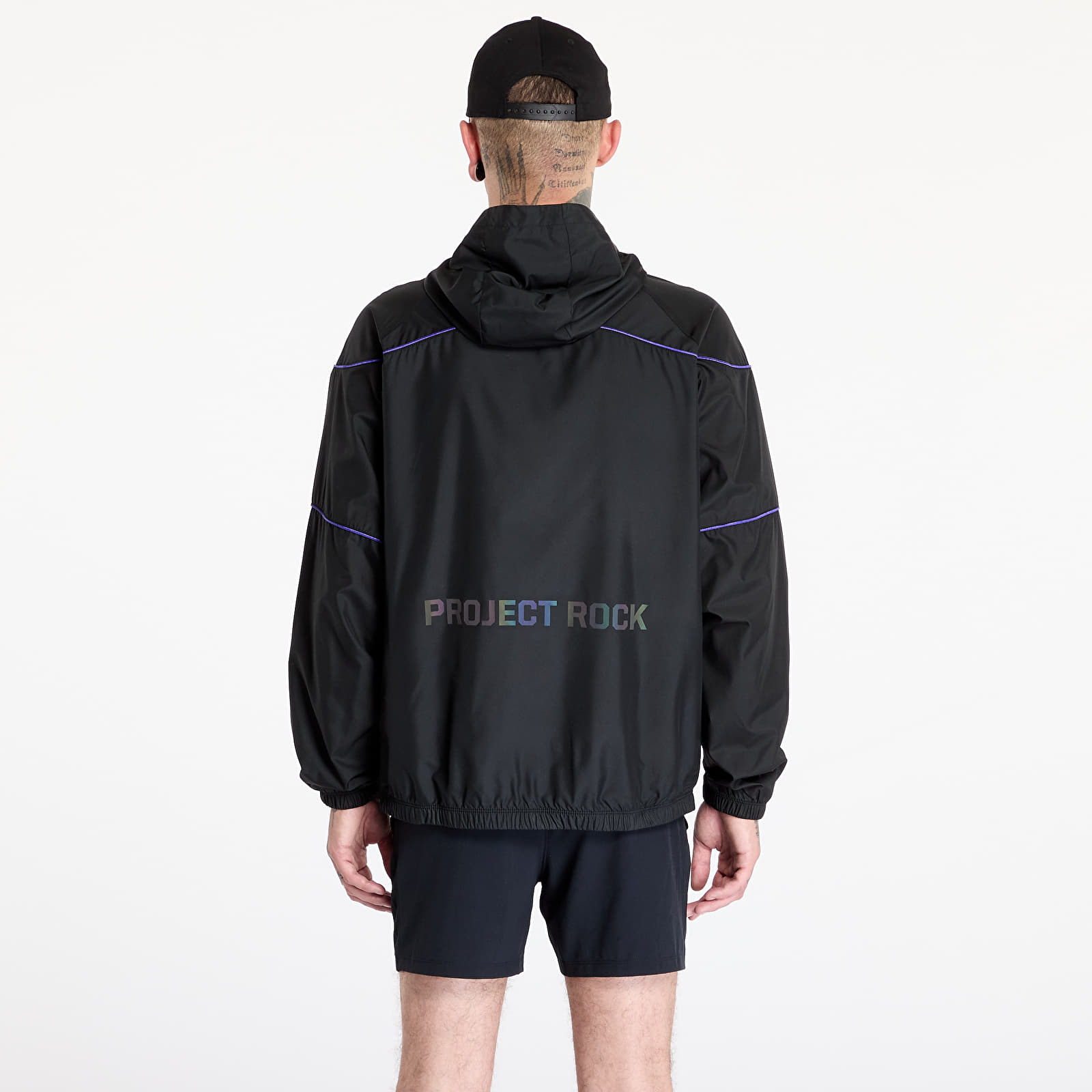 Übergangsjacken Under Armour Project Rock Anorak Jacket Black/ Pluto/ Black