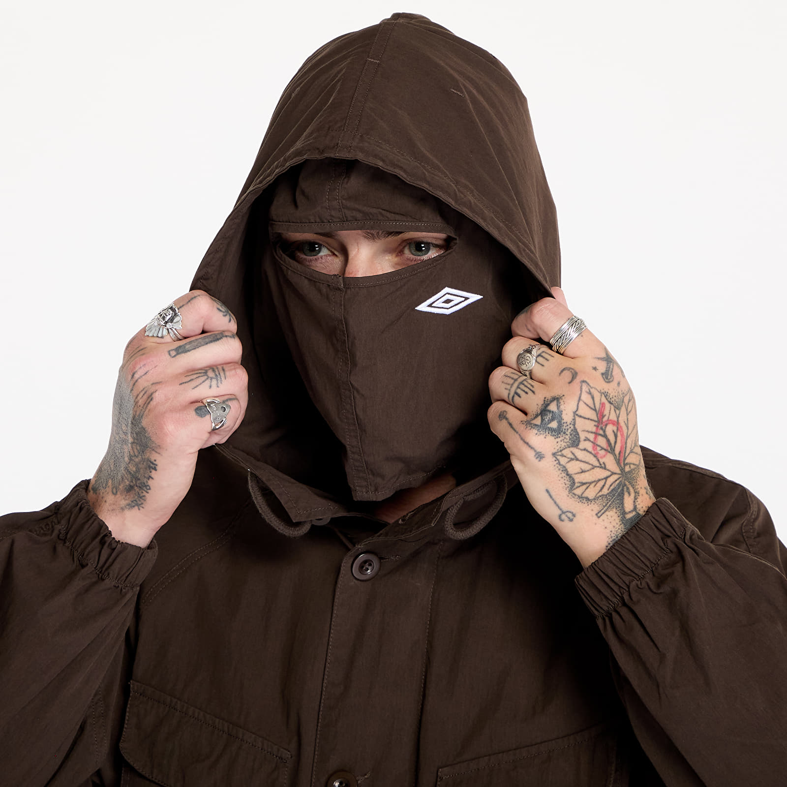 Jachete pentru bărbați Umbro by Slam Jam Masked Field Jacket Dark Brown