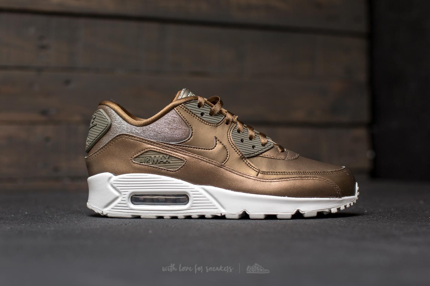 Naisten kengät Nike Wmns Air Max 90 Premium Metallic Field/ Metallic Field