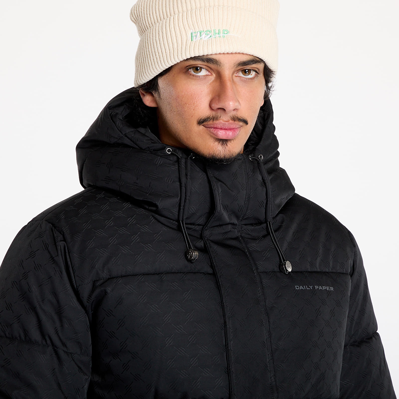Kurtki Daily Paper Monogram Puffer Jacket Black