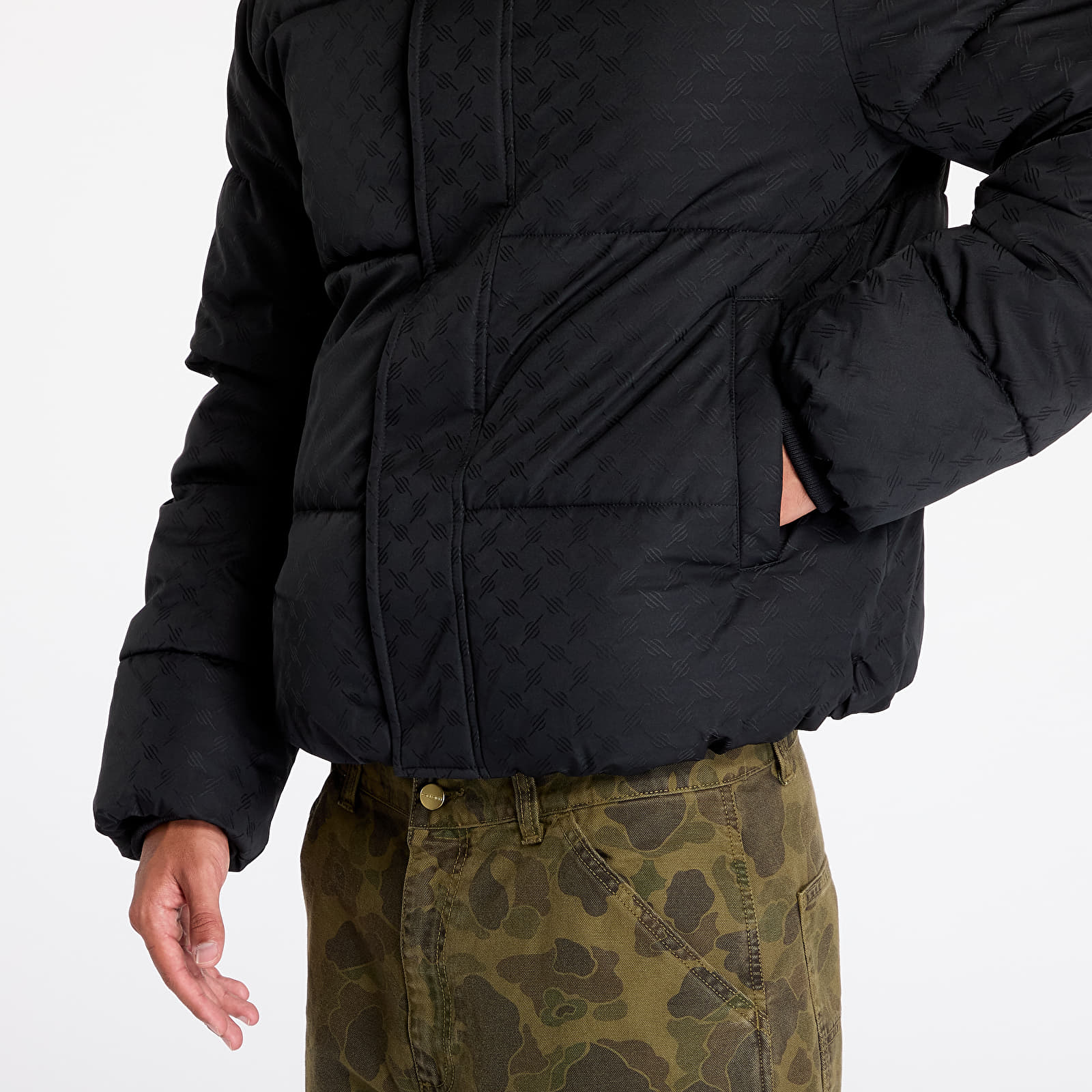 Kurtki Daily Paper Monogram Puffer Jacket Black