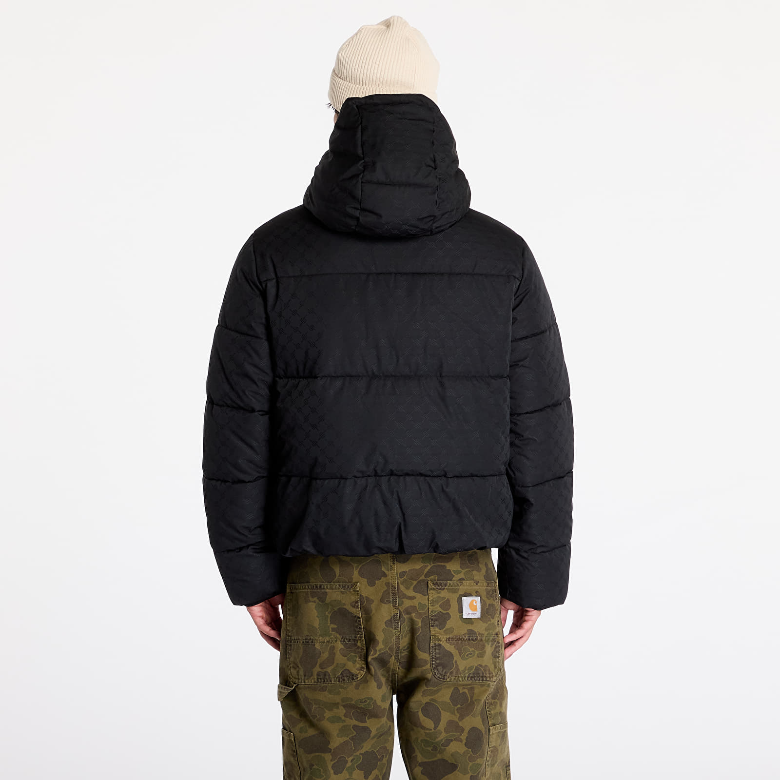 Kurtki Daily Paper Monogram Puffer Jacket Black