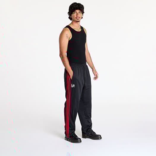 Adidas red stripe track pants shop