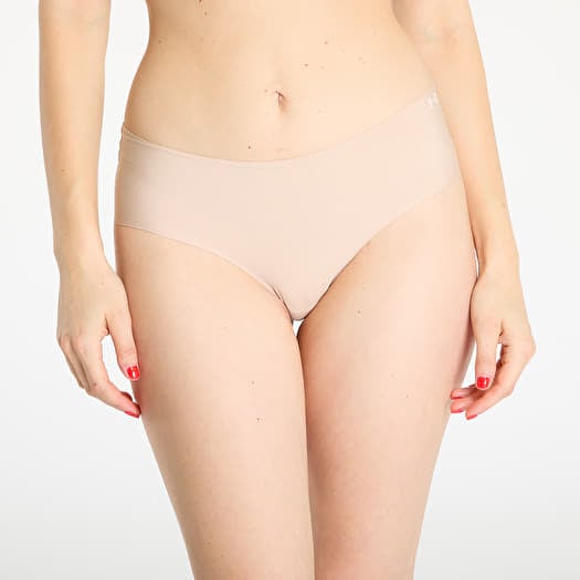 Under Armour Pure Stretch No Show Hipster 3-Pack Brown