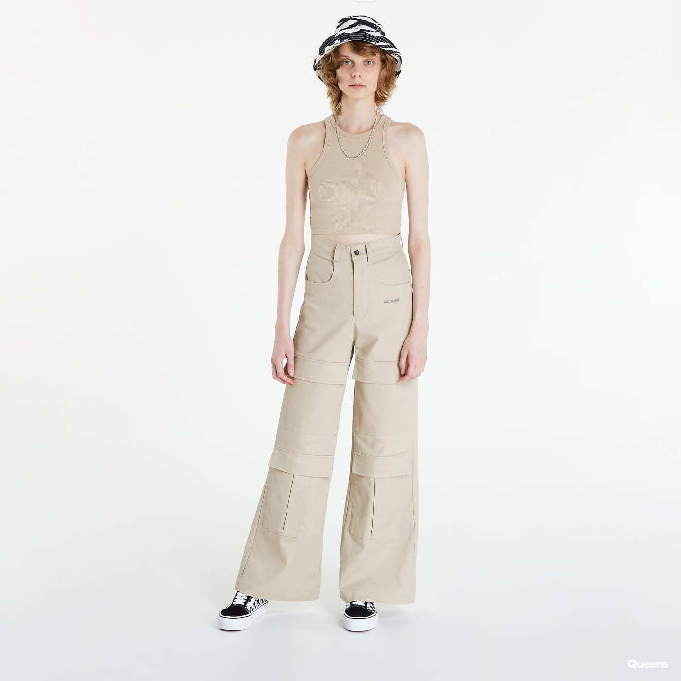Жіночі штани Sixth June Wide Leg Cargo Pants Beige