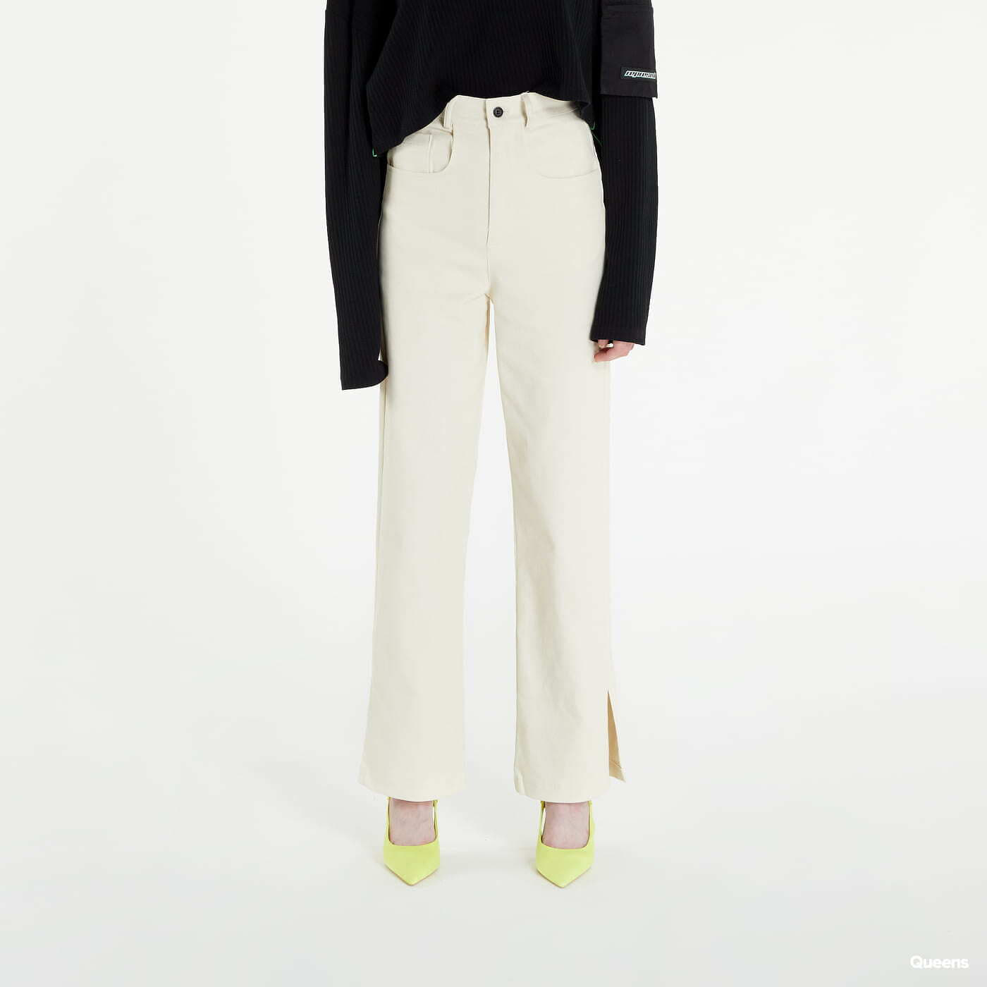 Жіночі штани Sixth June Slit Wide Leg Pants Cream