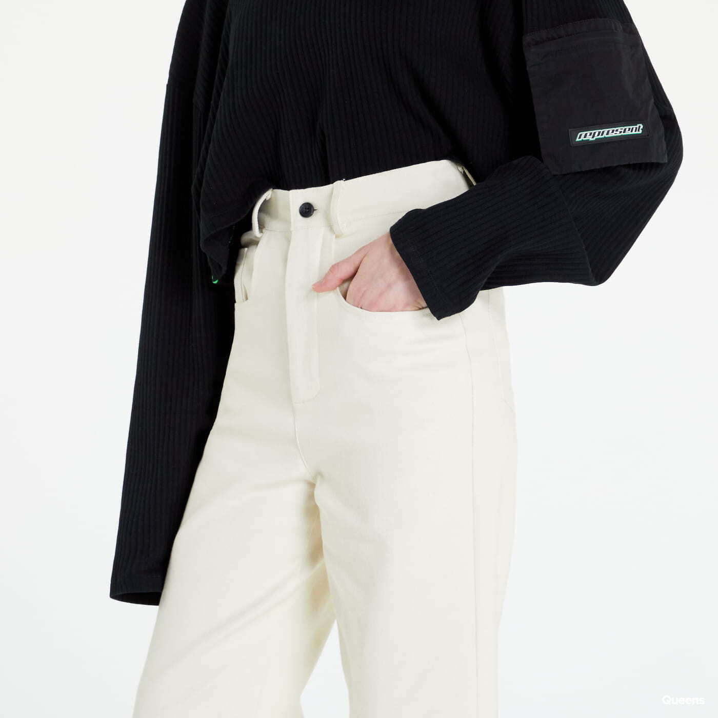Жіночі штани Sixth June Slit Wide Leg Pants Cream