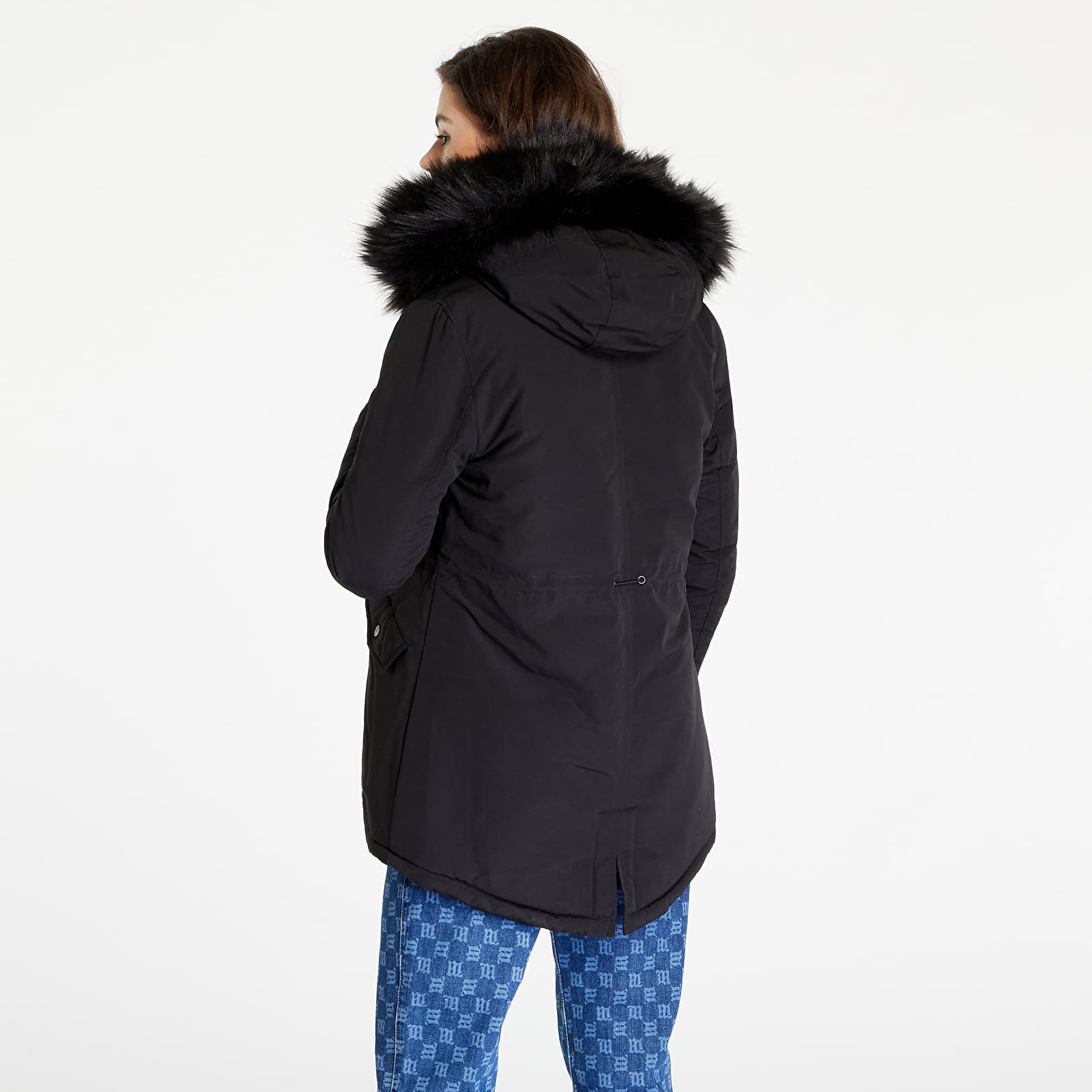 Moteriškos striukės Sixth June Mid Length Parka W/ Fur Black