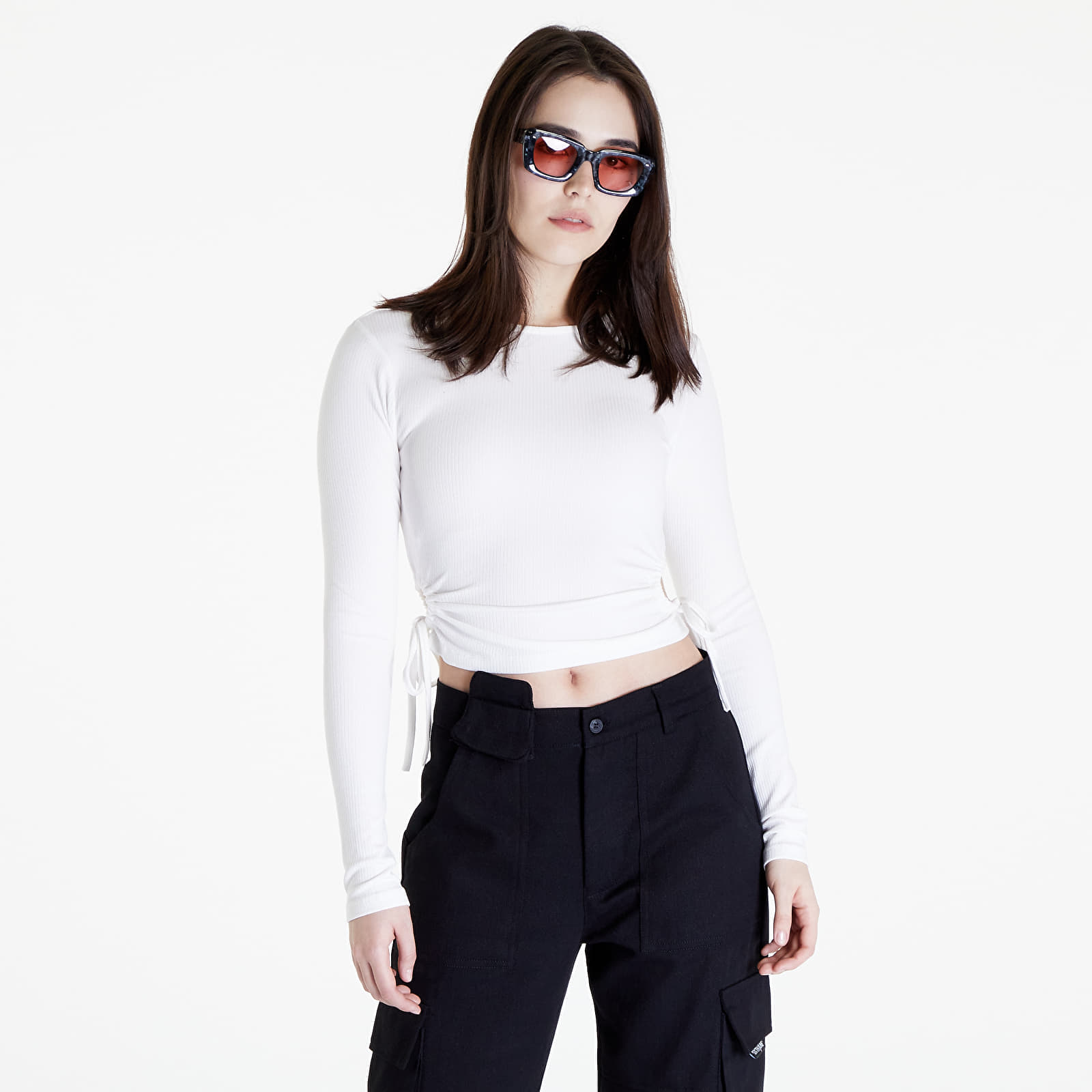 Topjes voor dames Sixth June Basic Crop Top Whit