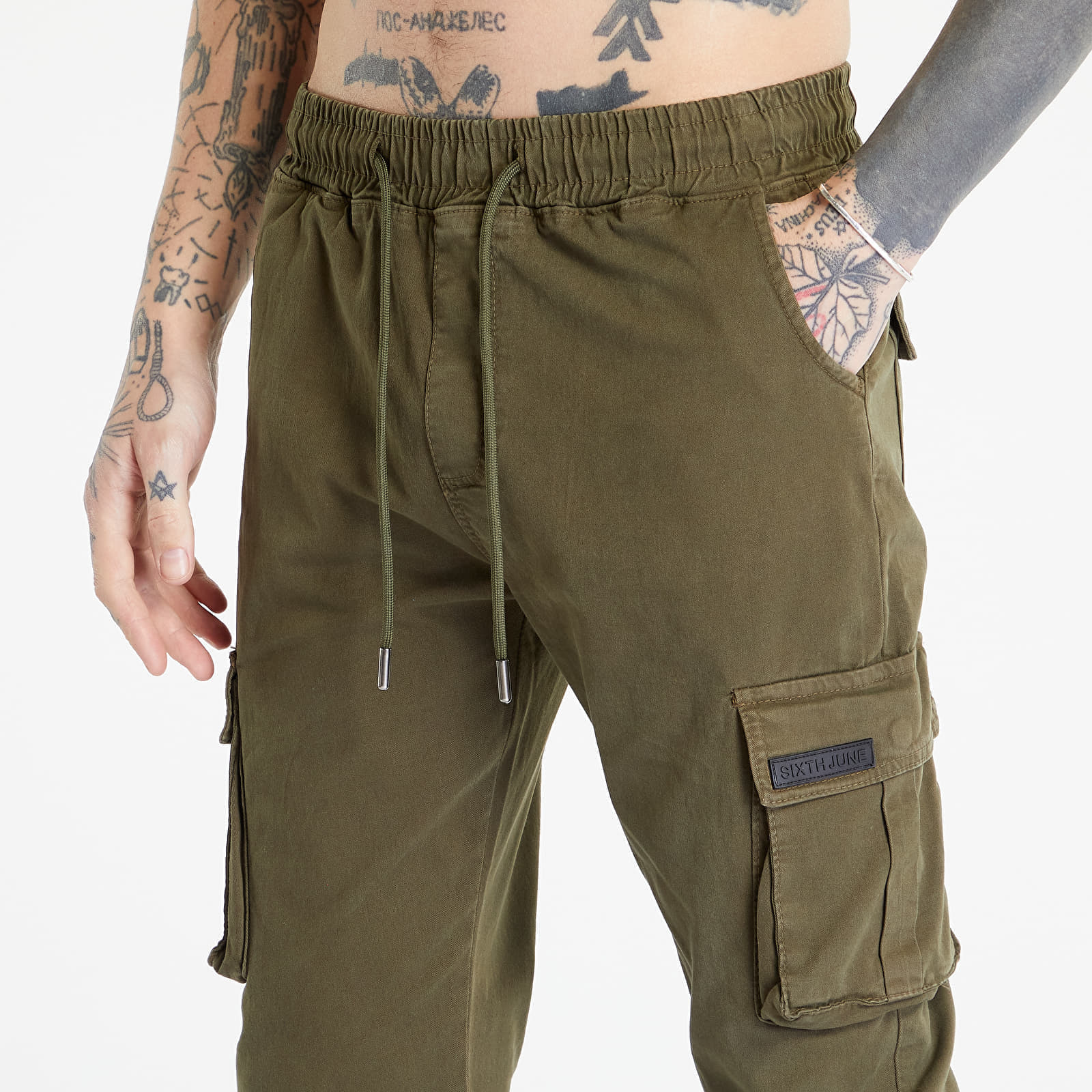 Pantaloni Sixth June Essential Cargo Kaki