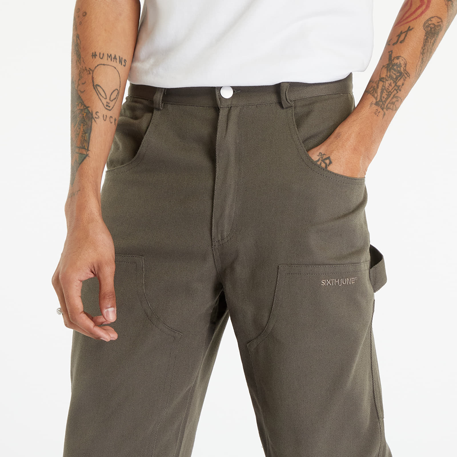 Meeste püksid Sixth June Carpenter Pants Dark Green