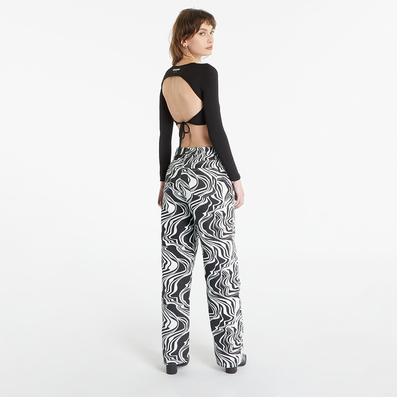 Naisten topit Sixth June Monochrom Crop Top Black