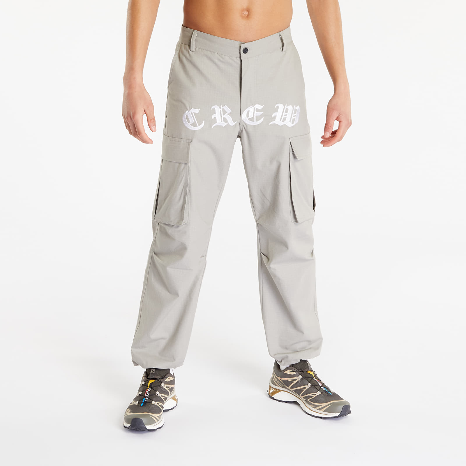Pantaloni Sixth June Crew Embroidered Cargo Pants Grey