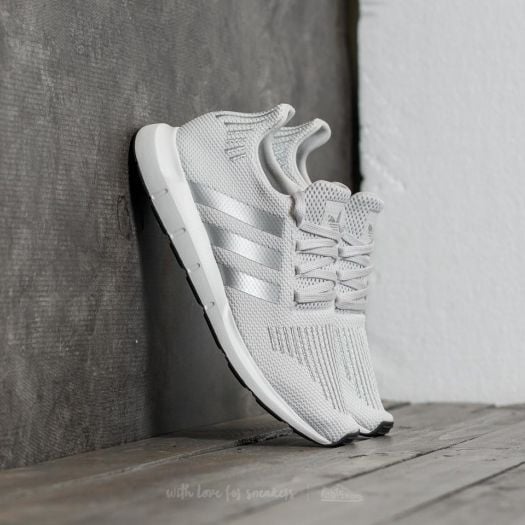 Adidas swift run grey and white clearance