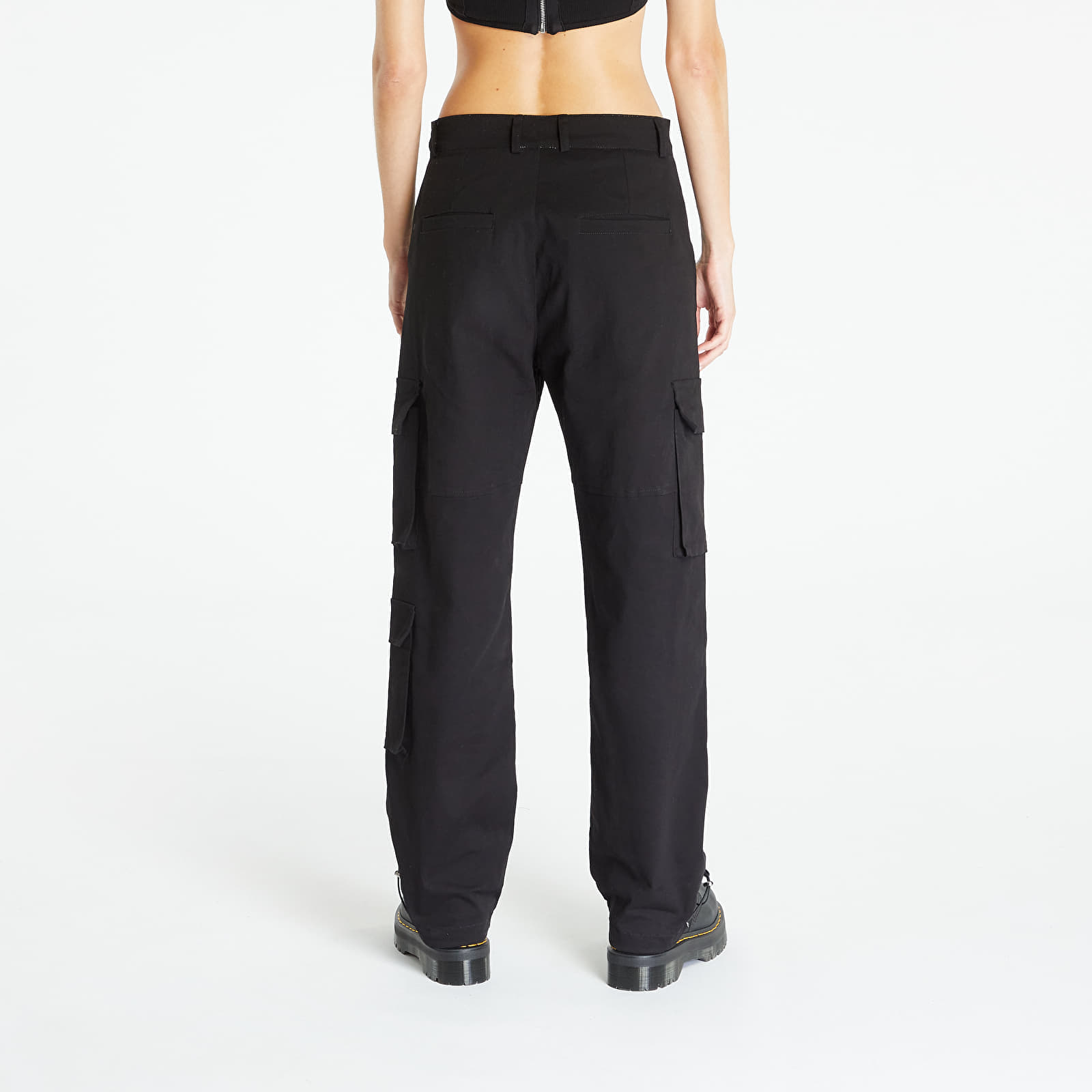 Women's trousers Sixth June Cargo Pants W/ Reverse Belt Black
