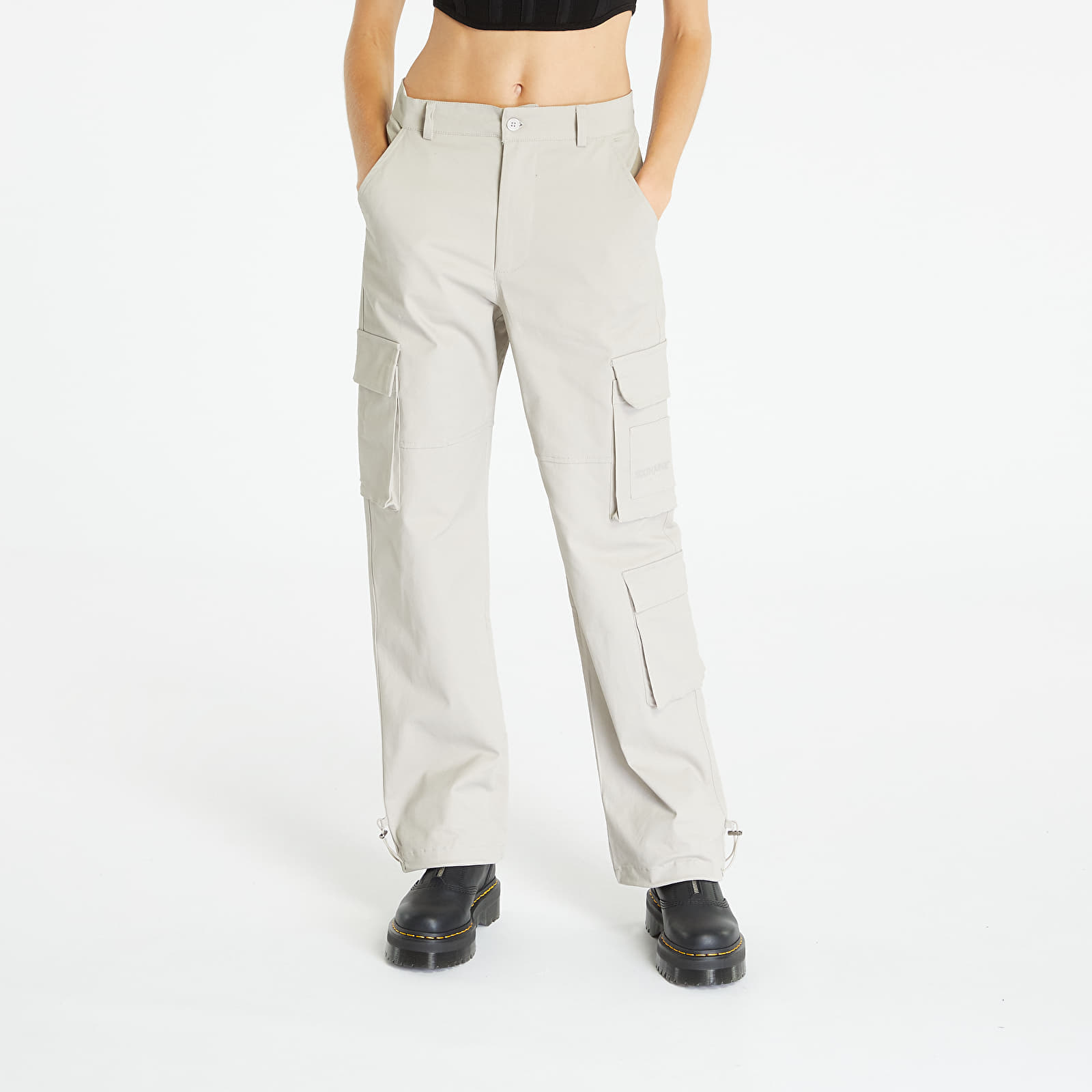 Pantalones de mujer Sixth June Cargo Pants W/ Reverse Belt Grey