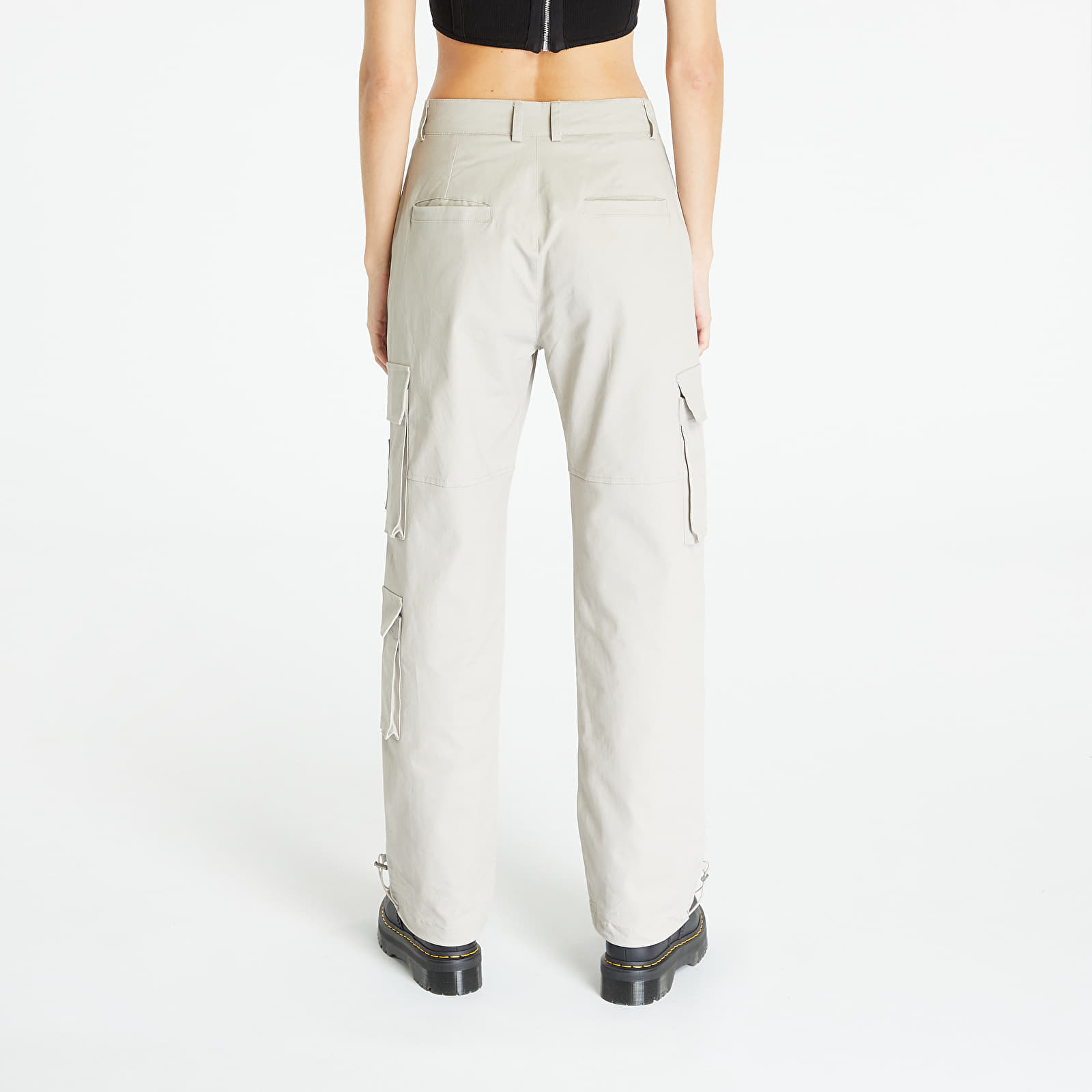 Pantalones de mujer Sixth June Cargo Pants W/ Reverse Belt Grey