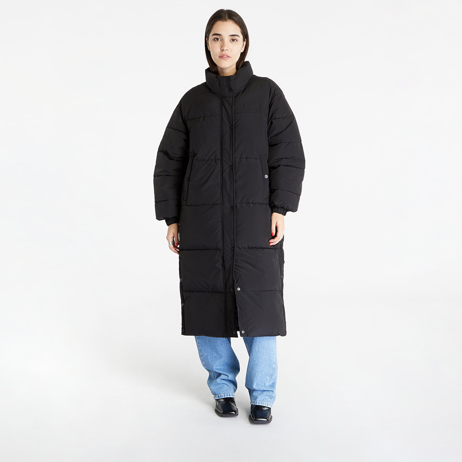 Jacken für Frauen Sixth June Long Puffer W/ Sj Embroidery Black