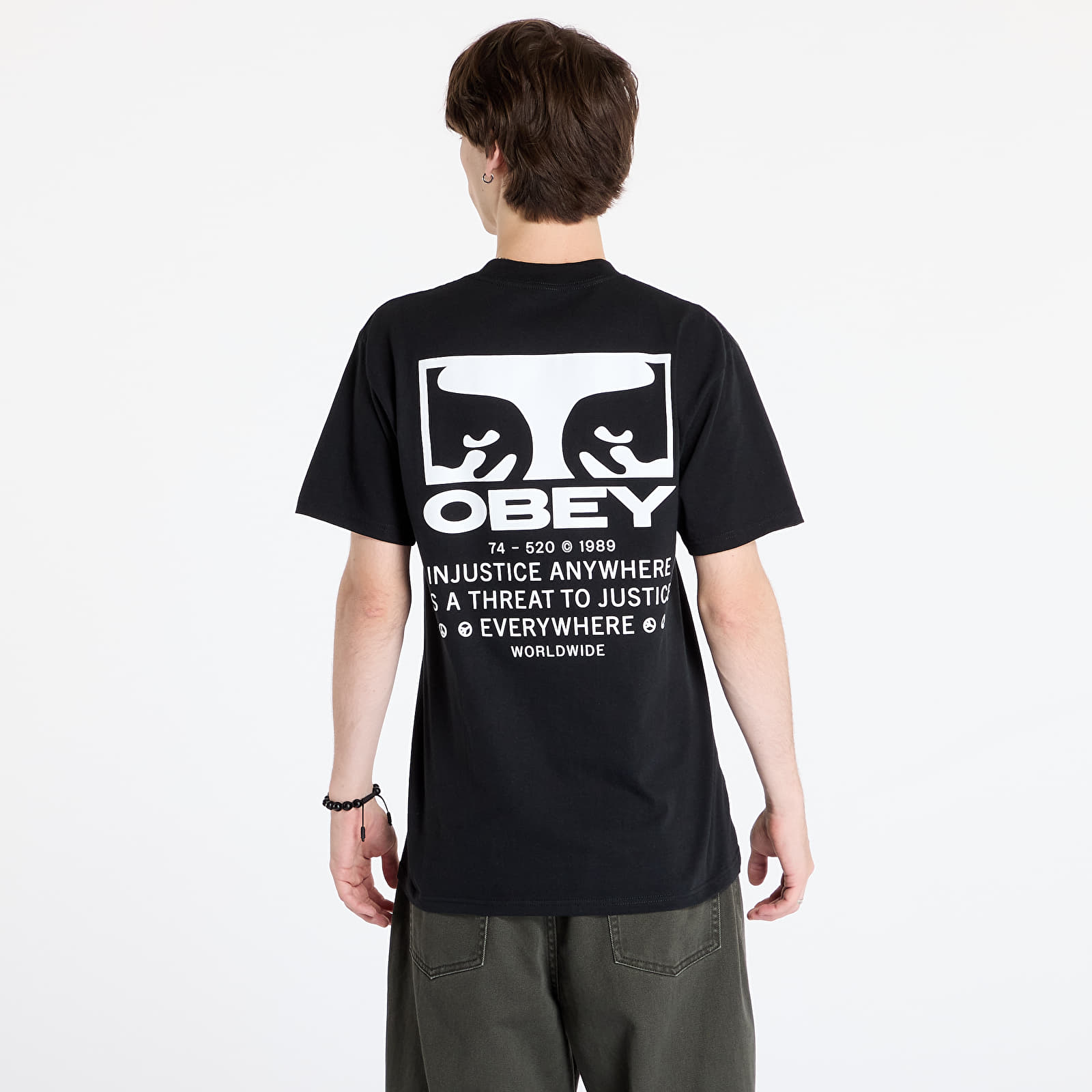 T-shirty męskie OBEY Obey Justice Everywhere T-Shirt Black