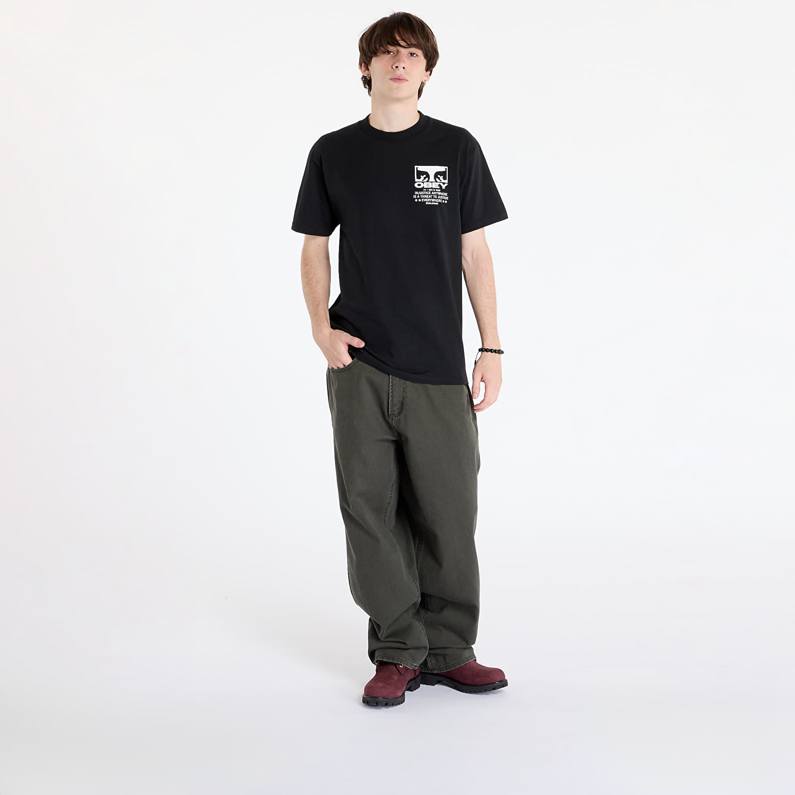 T-shirty męskie OBEY Obey Justice Everywhere T-Shirt Black