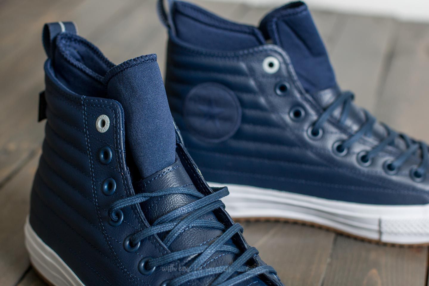 Navy converse boots top