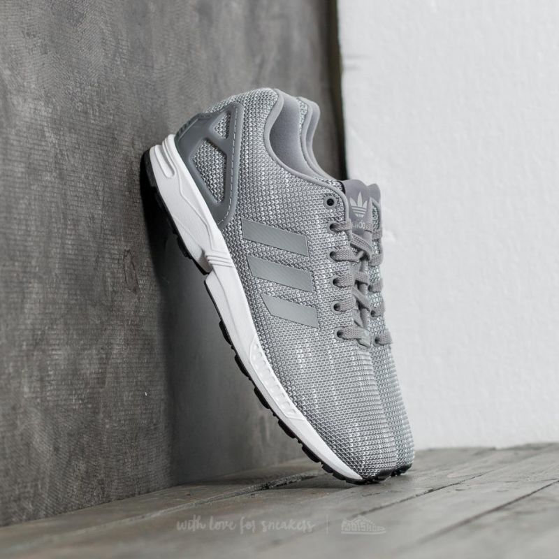 Men's shoes adidas ZX Flux Grey Three/ Grey Three/ Ftw White