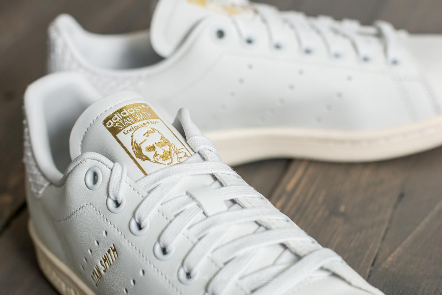 Harga adidas stan smith white gold sale