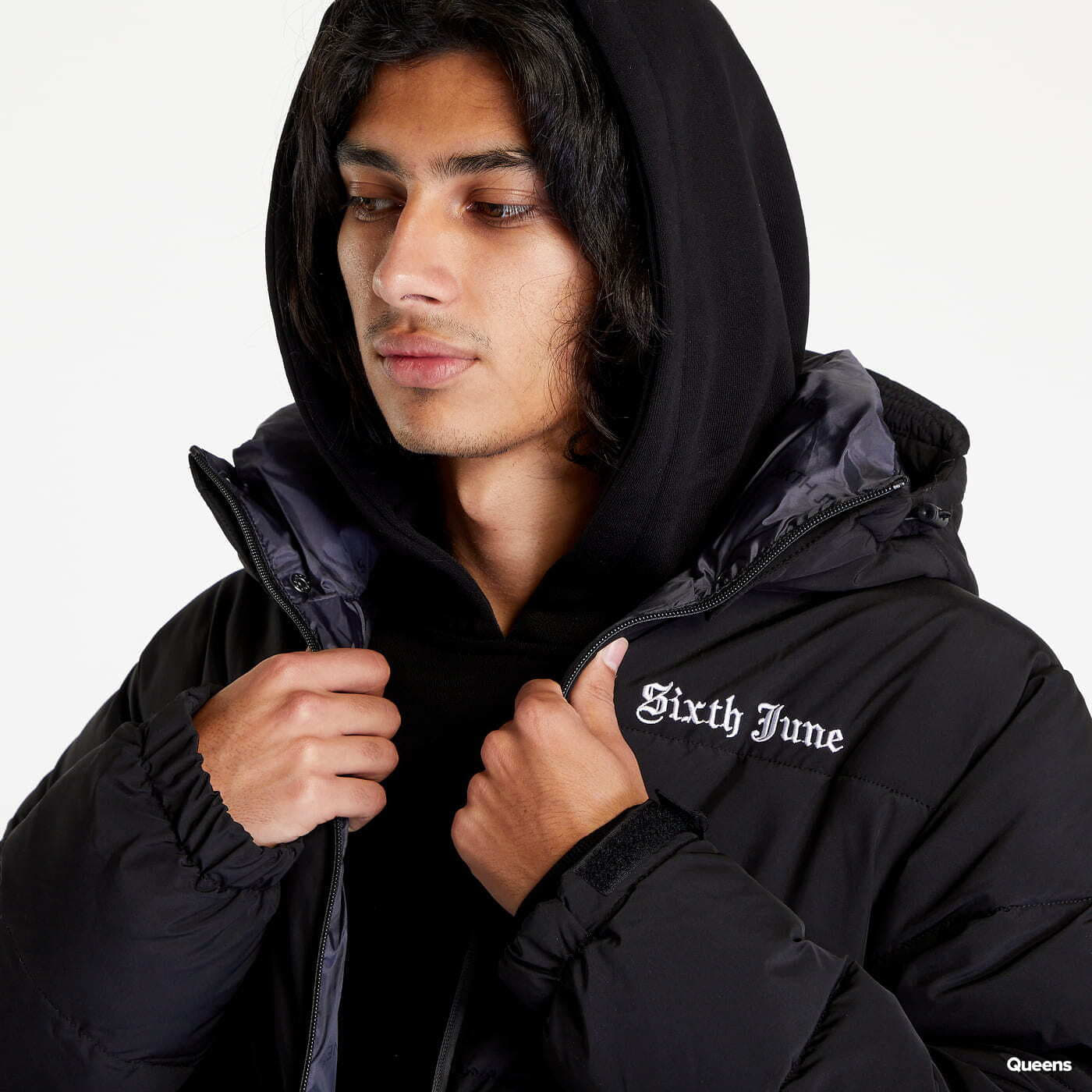 Sixth june puffer jacket in black on sale