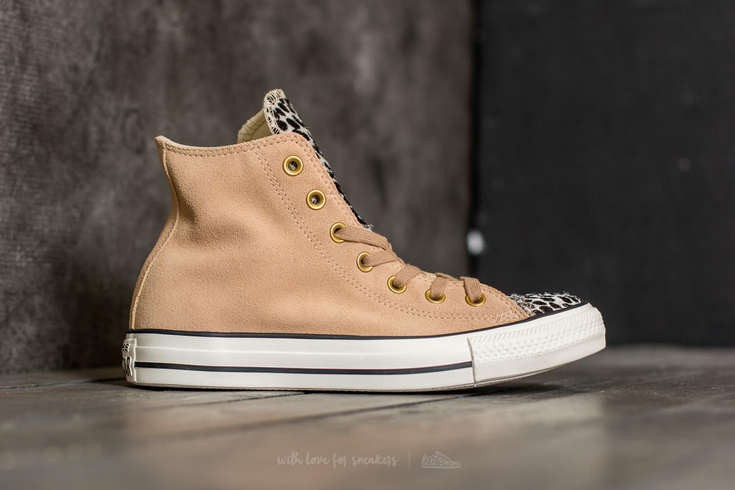 Sko til kvinder Converse Chuck Taylor All Star Hi Light Fawn/ Black/ Egret