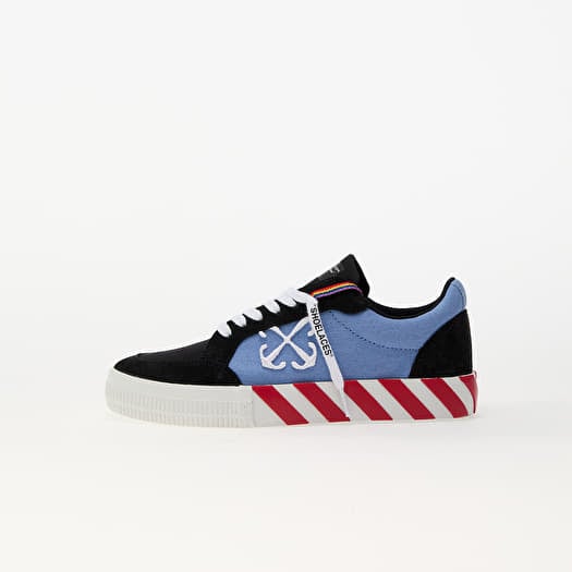 Off-White Low Vulcanized Canvas/ Suede Black - Light Blue