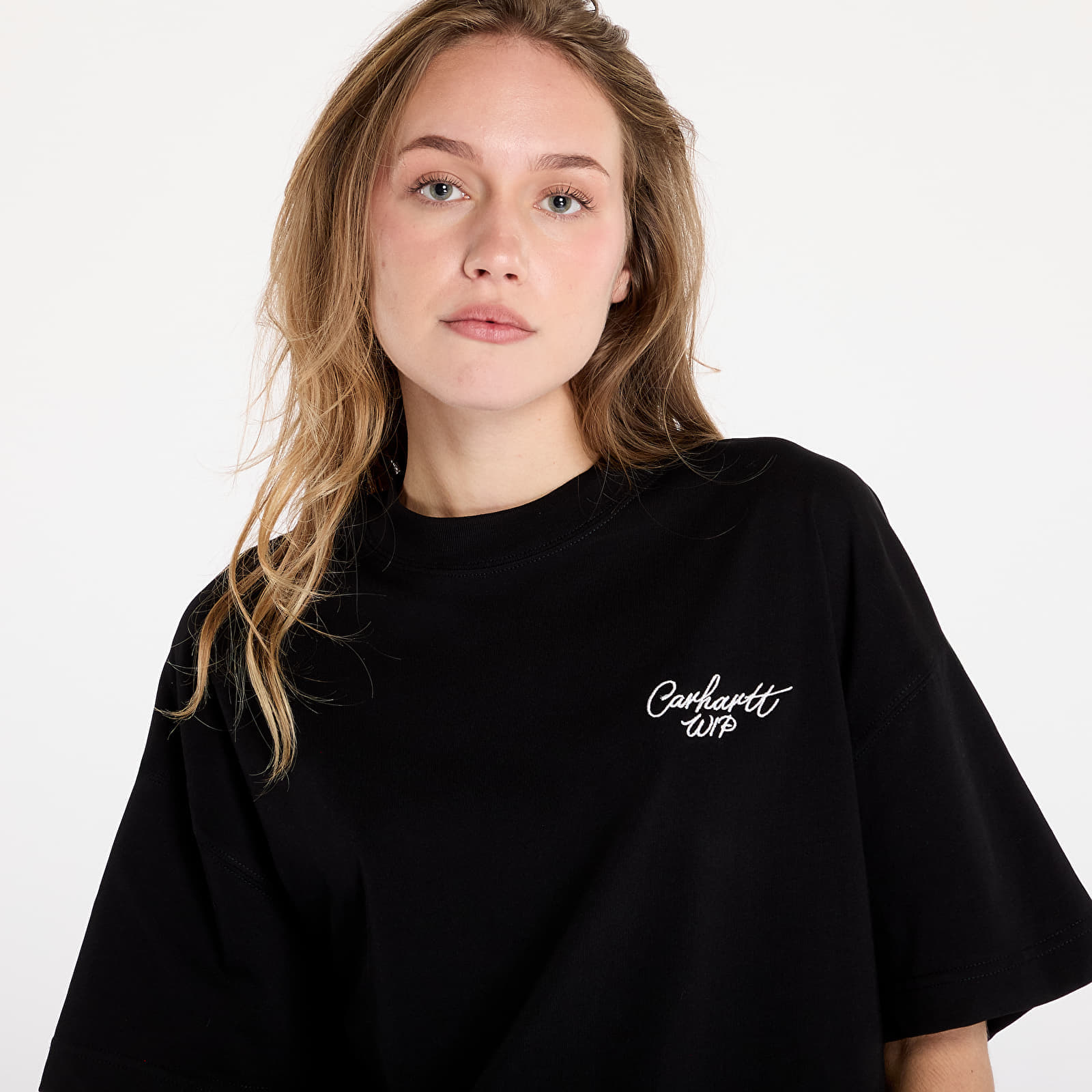 Tricou Carhartt WIP S/S Signature Script T-Shirt UNISEX Black/ Wax - 1 | YEO