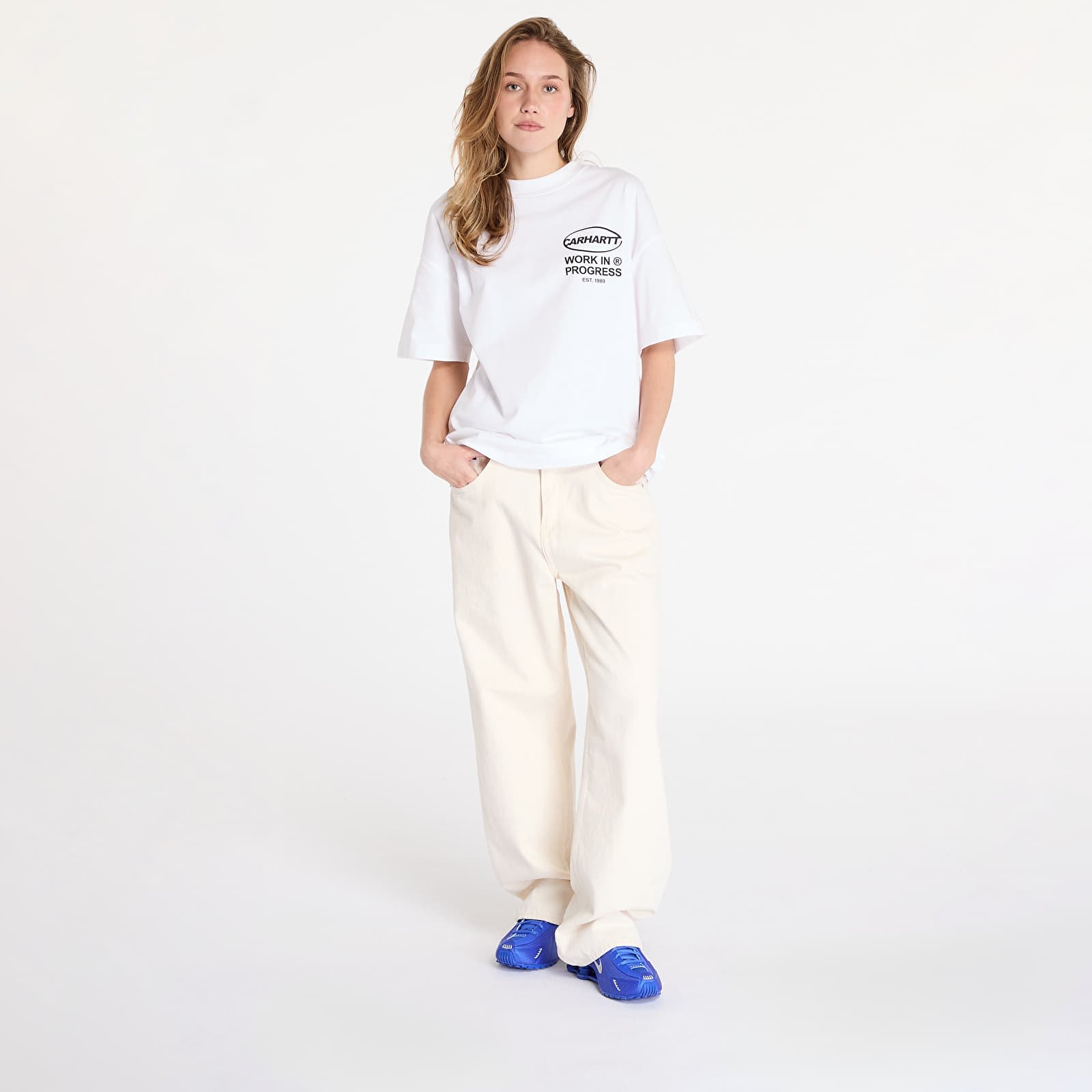 Männer T-Shirts Carhartt WIP S/S Body Of Work T-Shirt UNISEX White/ Black