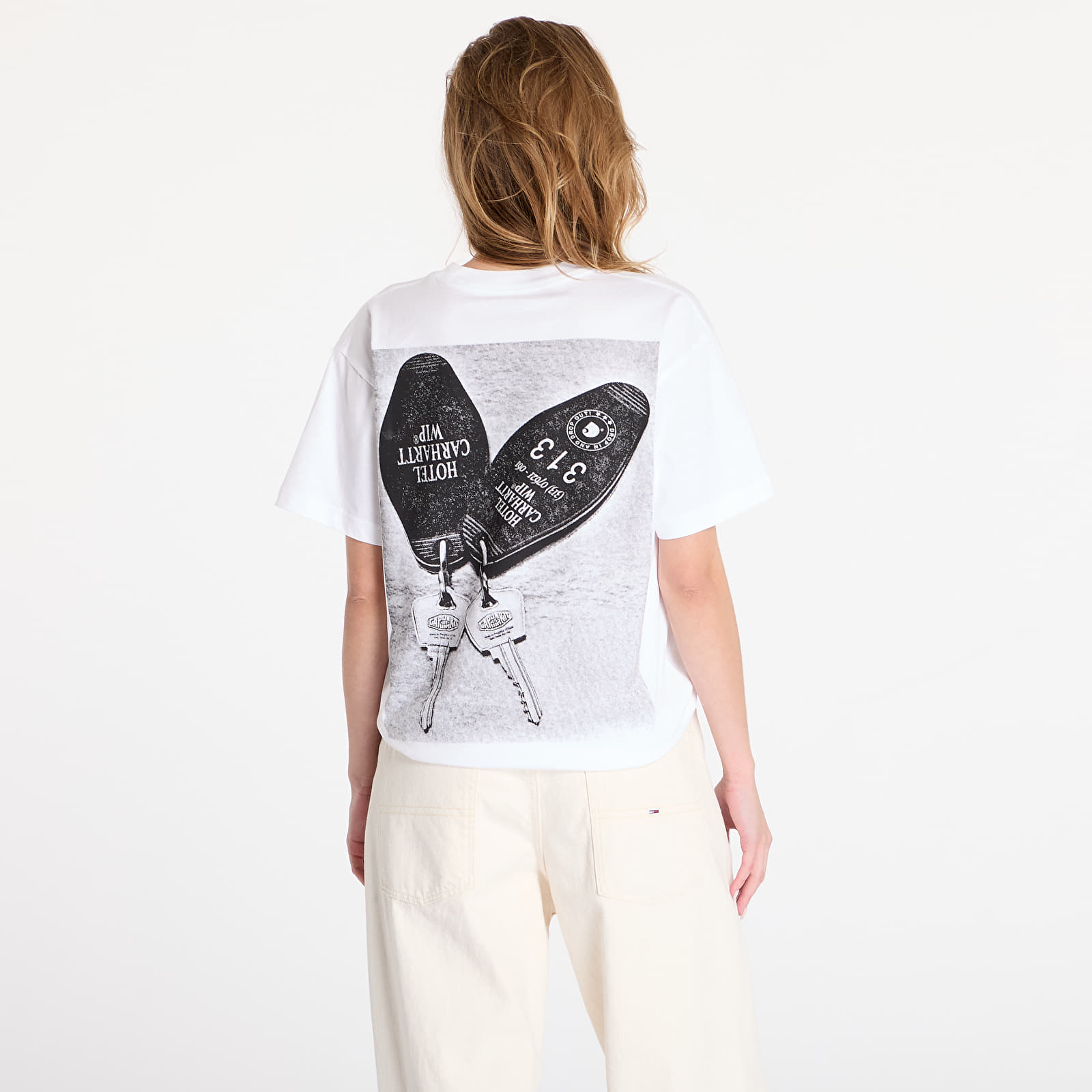 Pánske tričká Carhartt WIP S/S Hotel Keys T-Shirt UNISEX White/ Black
