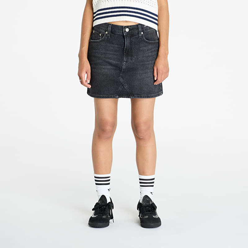 Tommy Jeans Izzie Mini Skirt Denim Black
