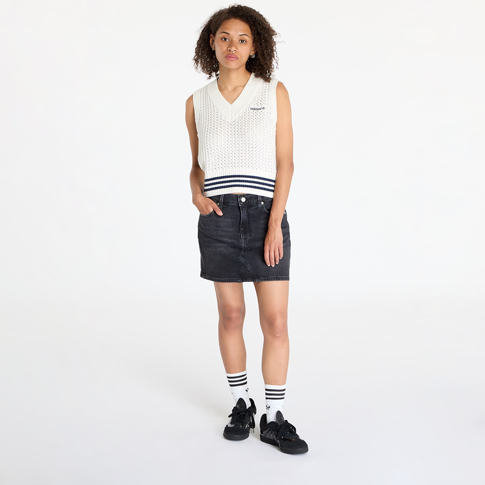 Sukne Tommy Jeans Izzie Mini Skirt Denim Black