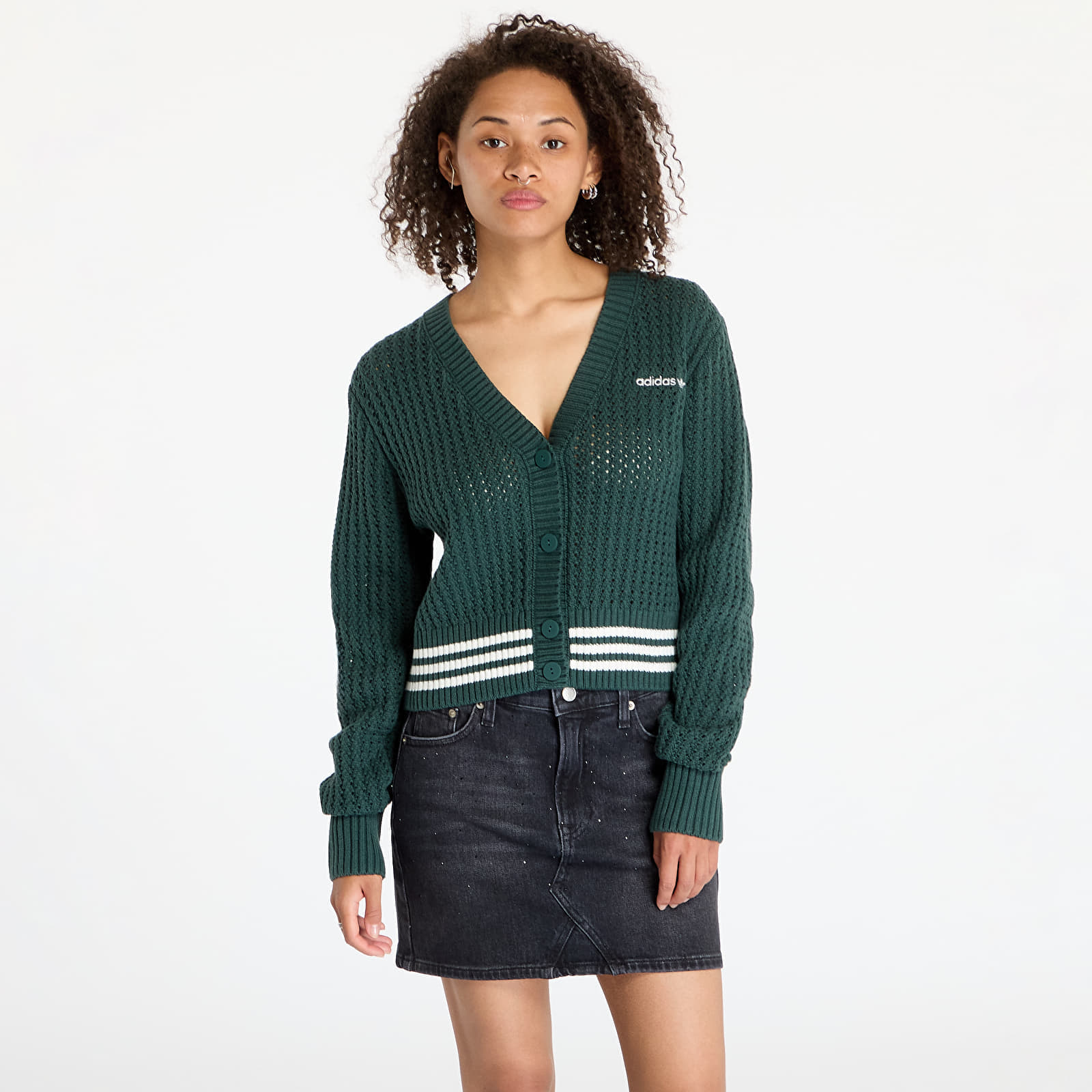 Maglione adidas Knit Cardigan Mineral Green M