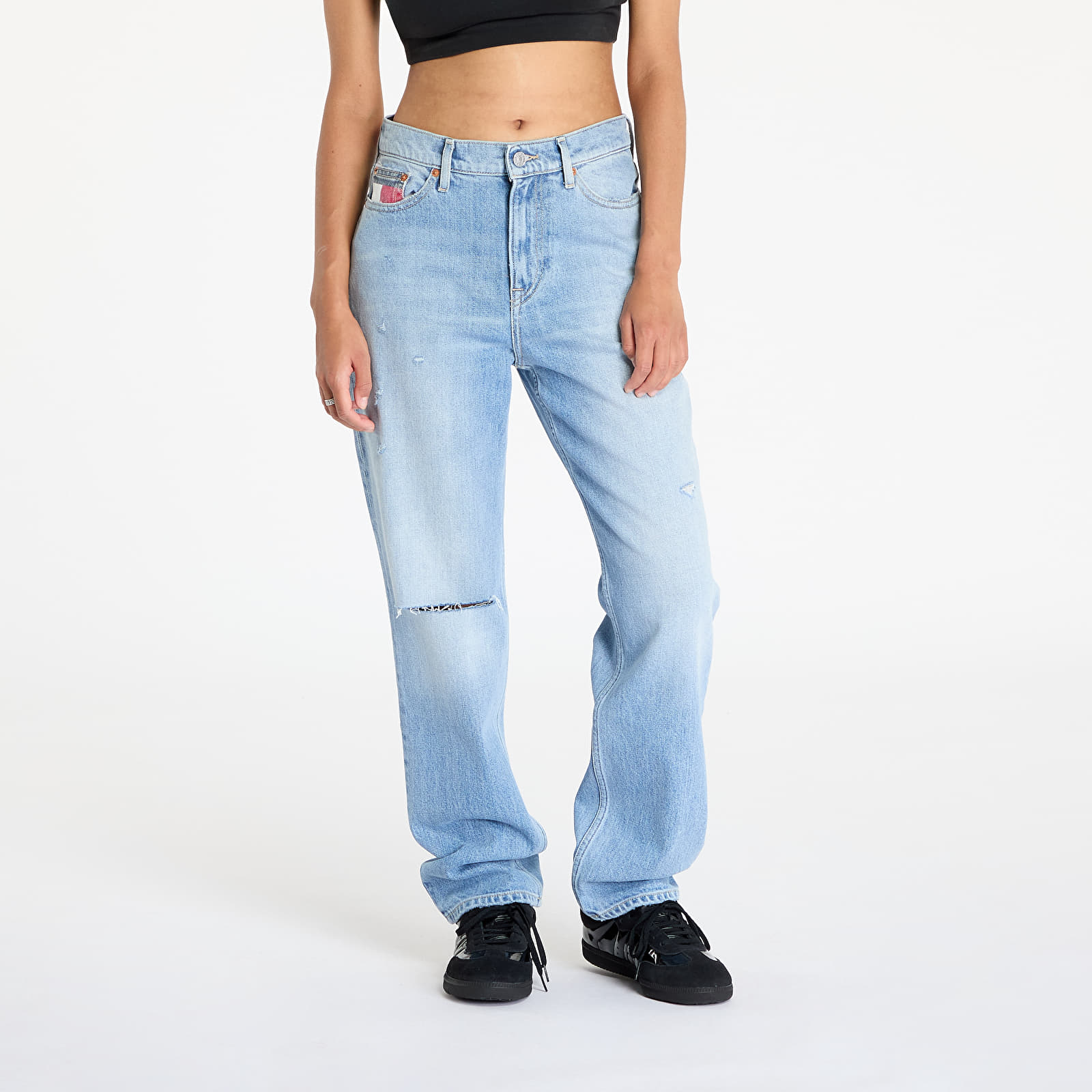 Dámske jeans Tommy Jeans Izzie Hgh Slim Straight Jeans Denim