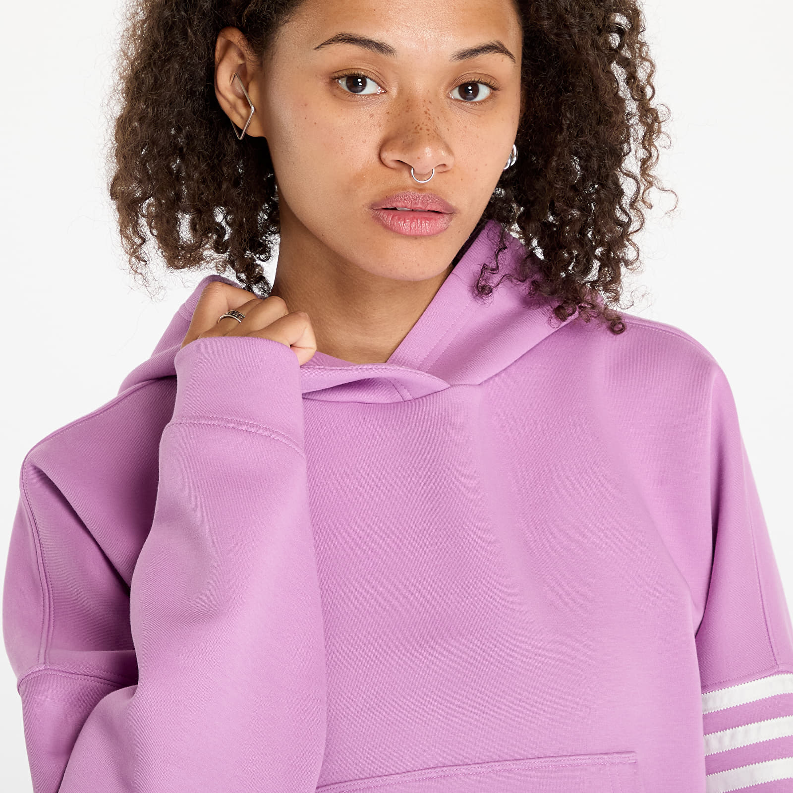 Women's hoodies adidas Neuclassics Hoodie Preloved Purple/ Cloud White
