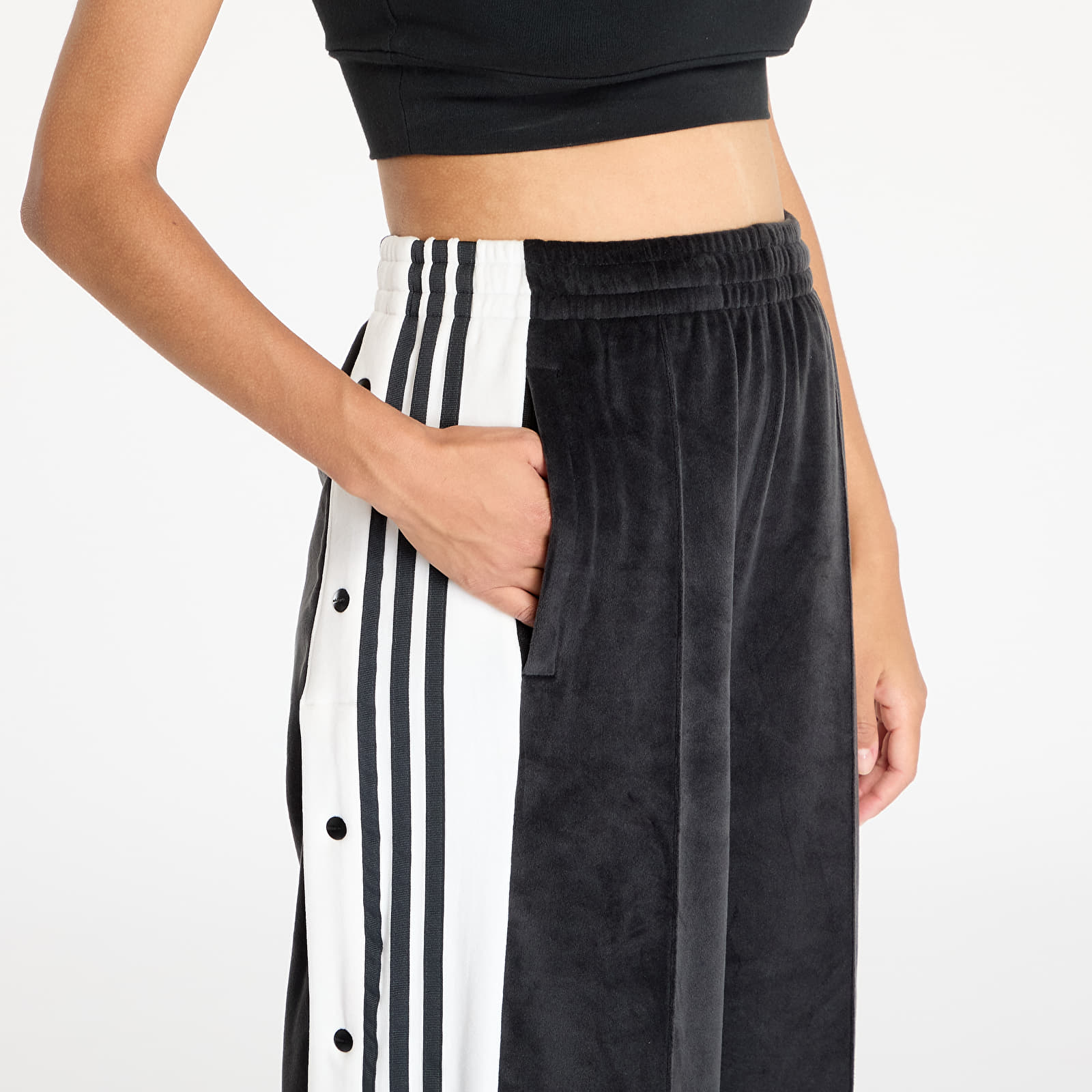 Spodnie dresowe adidas Adibreak Velour Track Pants Black