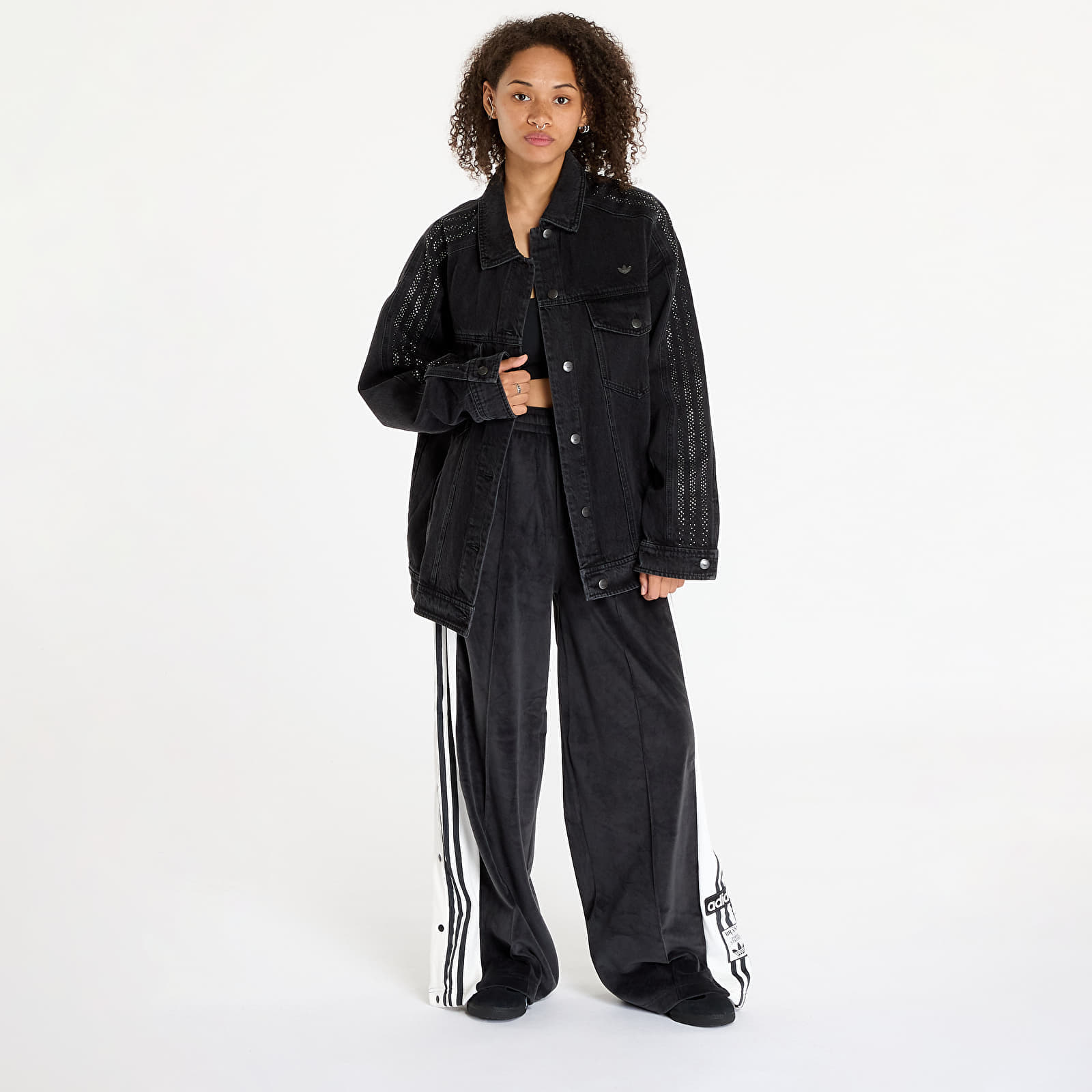 【新品未使用】adidas ADIBREAK VELOUR XL adidas Originals Pants Adidas Adibreak Velour Track Pants Black Xl