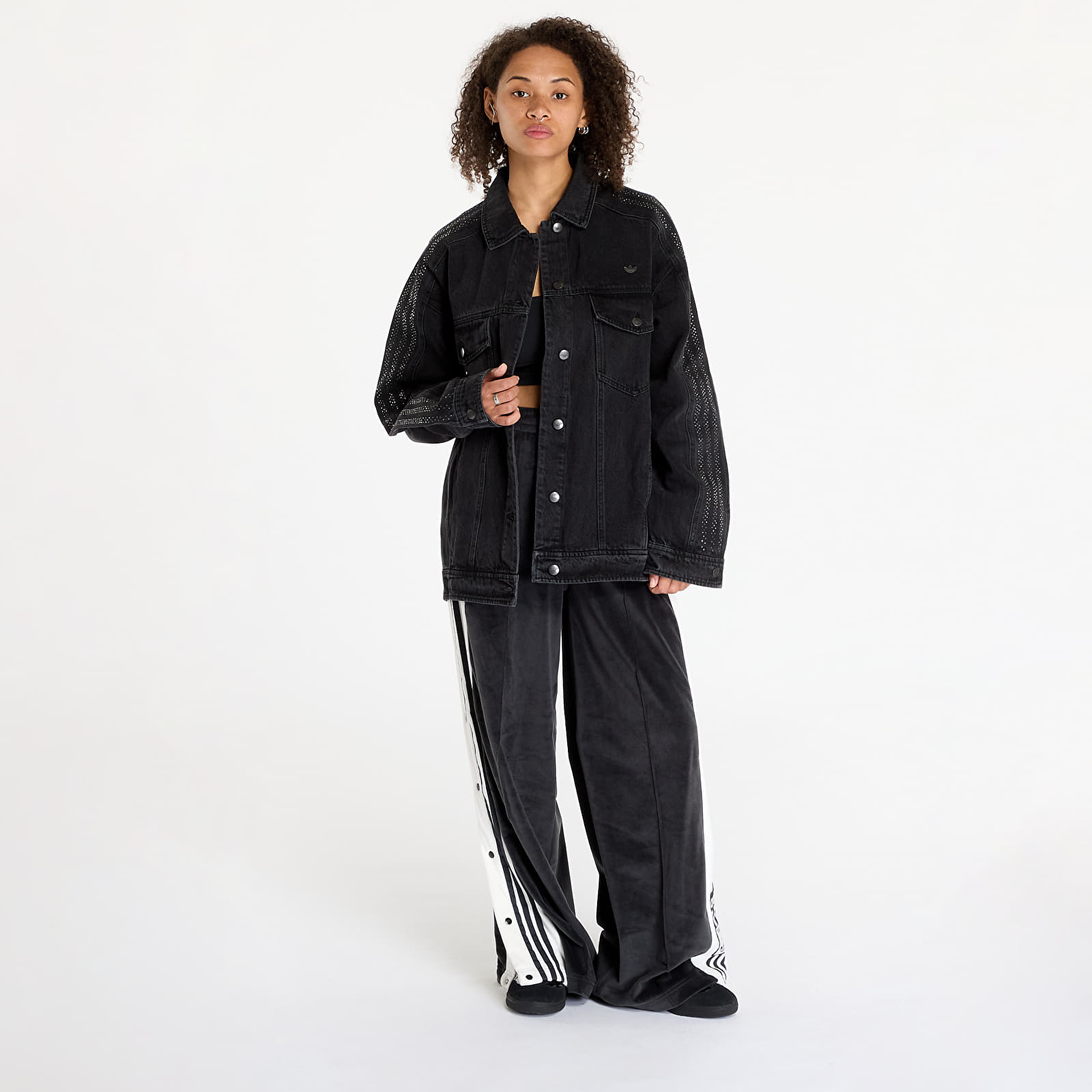 Jakker for kvinner adidas Atlanta Denim Jacket Black