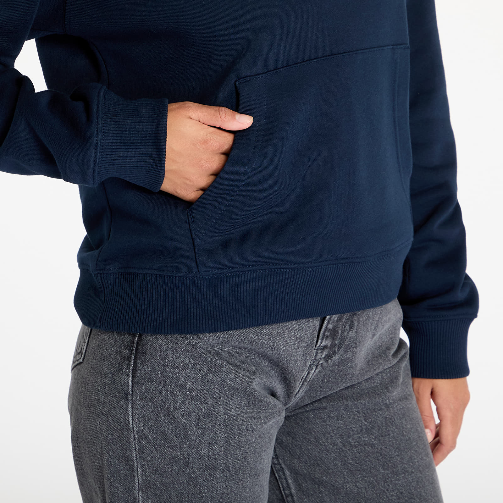 Hoodies and sweatshirts  Tommy Jeans Boxy Logo Drawcord Hoodie Navy