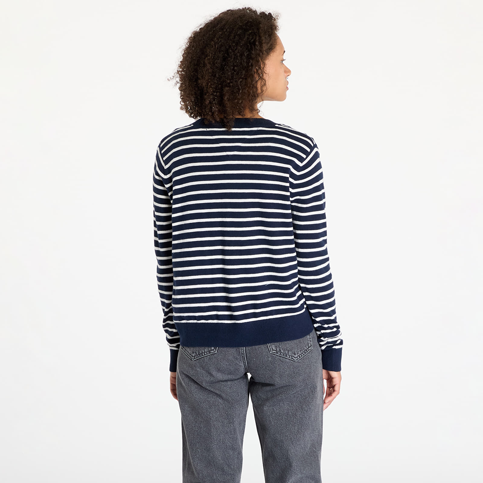 Camisolas de senhora Tommy Jeans Essential Vneck Sweater Blue